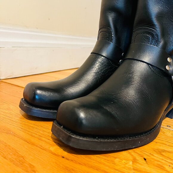 Vintage Frye Men's 87350 Size 13 M Black 14" Harness Boots Made In USA EUC - Picture 11 of 16